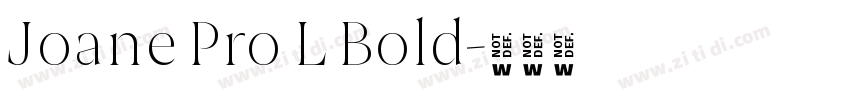 Joane Pro L Bold字体转换